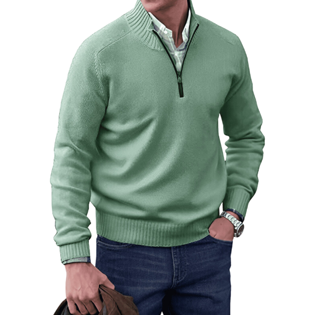 Elegance - Cashmere Quarter Zip Sweater