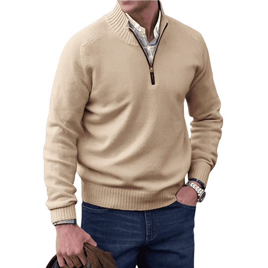 Elegance - Cashmere Quarter Zip Sweater